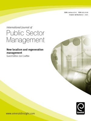cover image of International Journal of Public Sector Management, Volume 18, Issue 2